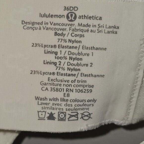Lululemon Ta Ta Tamer - 36DD - Picture 4 of 6